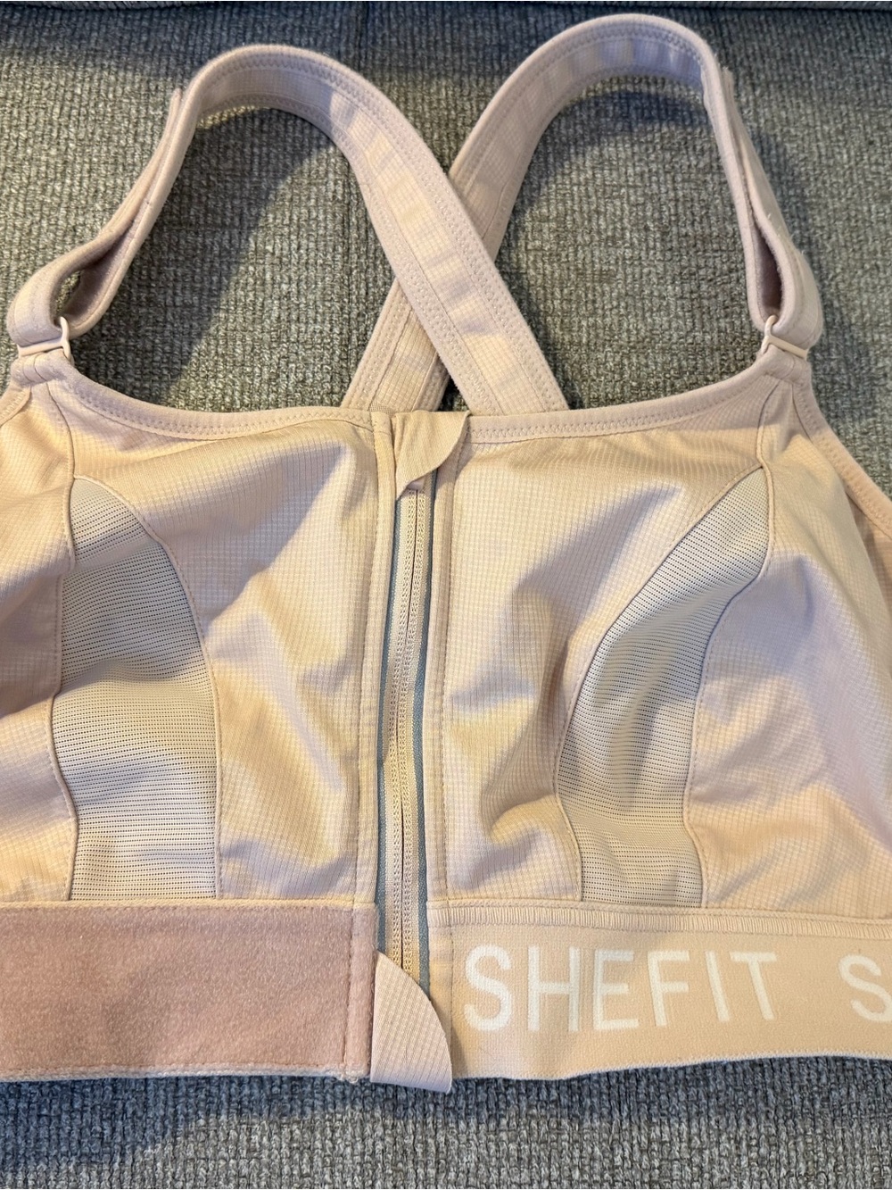 SHEFIT Front-Zip High-Support Sports Bra Lot of 2 size 38 DD adjustable